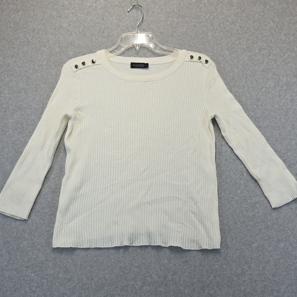 Investment Petites Cream long sleeve top